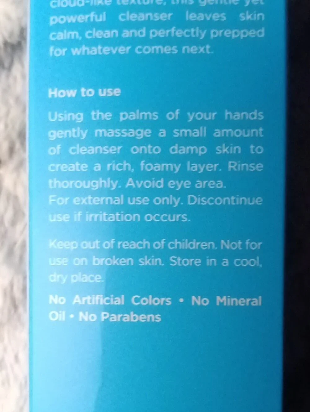 Olivia M hydrating foam